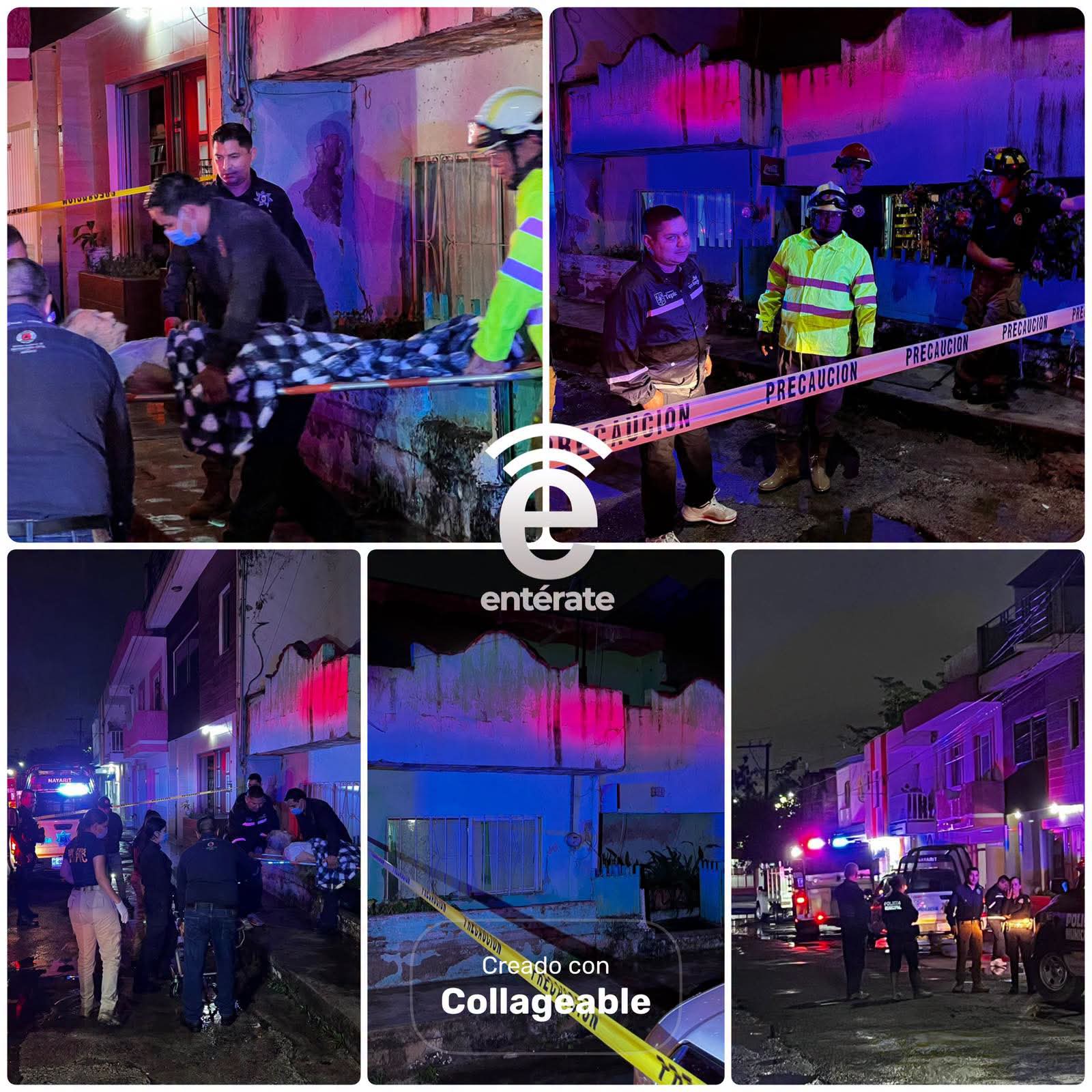    Abuelita de 96 años quedó atrapada durante tormenta esta noche en Tepic